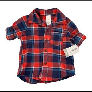 Brand New With Tag, Carters Boys Button-Down Shirt.